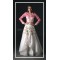Off-White & Pink Crop Top with double layered skirt. (SC1005) Off-White & Pink Crop Top with double layered skirt. (SC1005)