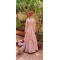 Onion Pink A-Symmetrical Peplum paired with a Skirt(LP1004)