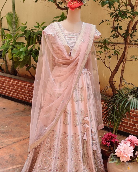 Onion Pink Lehenga with Choli & Dupatta(LP1007)