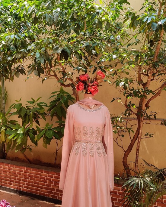 Onion Pink Anarkali Kurta with Pant & Dupatta (LP1002)