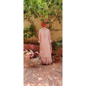 Onion Pink Kurta with Pallazo & Dupatta (LP1001)
