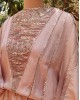 Onion Pink Pleated Peplum paired with a Skirt (LP1005)