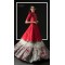 Red & Green Mid length peplum with box pleated skirt (SC2002) Red & Green Mid length peplum with box pleated skirt (SC2002)