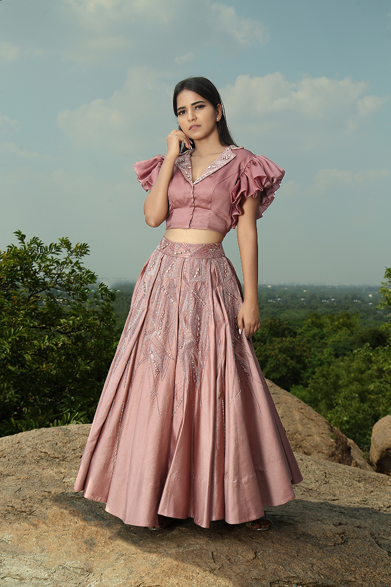 Onion Pink Skirt & Top(IRA1001)