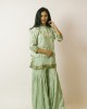 Mint Green Jacket with Palazzo(IRA1010)