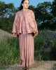 Onion Pink Cape with tie up Skirt(IRA1004)