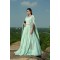Mint Green Skirt & Crop Top paired with a Cape(IRA1008)