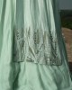 Mint Green Skirt & Crop Top paired with a Cape(IRA1008)