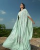 Mint Green Skirt & Crop Top paired with a Cape(IRA1008)