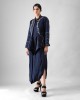 Navy Blue Cowl Inner with Open Blazer (MB1005)