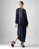 Navy Blue Cowl Inner with Open Blazer (MB1005)
