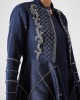Navy Blue Cowl Inner with Open Blazer (MB1005)