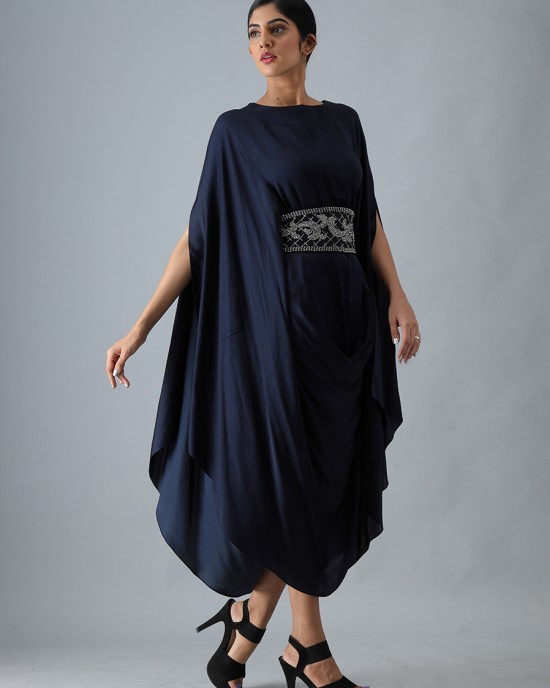 Navy Blue One Piece Maxi Cowl (MB1008)