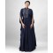 Navy Blue One Piece with Cowl Drape(MB1009)