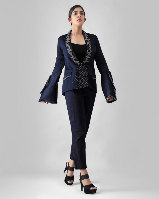 Navy Blue Blazer Set(MB1004)