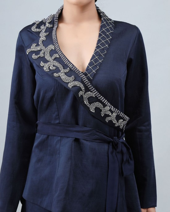 Navy Blue Blazer with Cullots (MB1001)