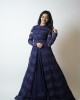 Berry Blue Heavily embroidered Anarkali paired with Gown (SDH1003)