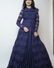 Berry Blue Heavily embroidered Anarkali paired with Gown (SDH1003)