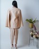 Peach Blazer with cape sleeves, paired with pencil pants (SDH1004)