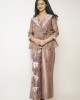 Chestnut Brown Jumpsuit paired with organza jacket (SDH1005)