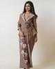 Chestnut Brown Jumpsuit paired with organza jacket (SDH1005)