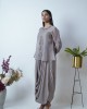 Elephant Brown Maxi with a cowl paired with sheer overlay top (SDH1008) Elephant Brown Maxi with a cowl paired with sheer overlay top (SDH1008)