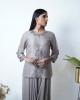 Elephant Brown Maxi with a cowl paired with sheer overlay top (SDH1008) Elephant Brown Maxi with a cowl paired with sheer overlay top (SDH1008)