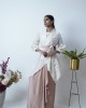 Layered pleated skirt with crop top, belt and an overlay jacket (SDH1009)