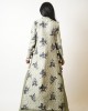 Light Green Gown paired with a long jacket with heavy tassels on either side (SDH1017)