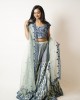 Greenish Blue Heavily embroidered, Lehenga blouse and dupatta (SDH1018)