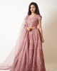 Rose Pink Heavily embroidered, Lehenga blouse and dupatta  (SDH1020)