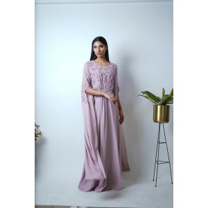 Light Pink Maxi with Cape Sleeves   (SDH1023)