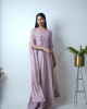 Light Pink Maxi with Cape Sleeves   (SDH1023)