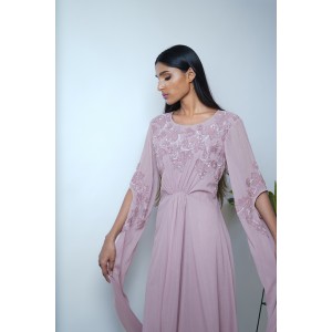 Light Pink Maxi with Cape Sleeves   (SDH1023)