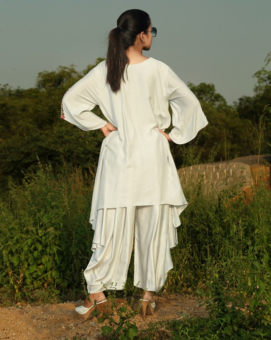 Light Gray Loose Kurta with bottom(PP1002)