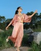 Onion Pink Crop Top with Palazzo(PP1004)