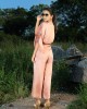 Onion Pink Crop Top with Palazzo(PP1004)