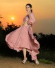 Onion Pink Asymmetrical frock(PP1006)