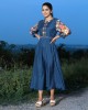 Teal Blue A-Line Frock(PP1009)