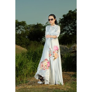 Light Gray Flaired Jump Suit(PP1003)