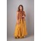 Mustard Anarkali paired with flared palazzo (REM1010) Mustard Anarkali paired with flared palazzo (REM1010)