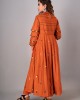 Apricot Orange Anarkali paired with staright pant(REM1006)