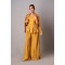 Mustard Short jacket paired with peplum inner & flared palazzo (REM1011)
