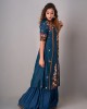 Prussian Blue A-line kurta & Garara set (REM1003)