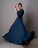 Prussian Blue Drape Gown paired with the Belt(REM1004)