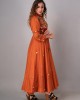 Apricot Orange Anarkali paired with staright pant(REM1006)