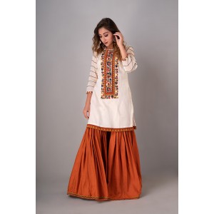 Staright Kurta paired with Garara set (REM1014)