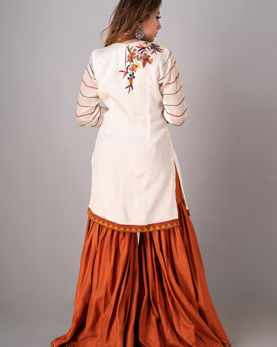 Staright Kurta paired with Garara set (REM1014)