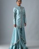 Light Blue Jacket with Double Flair Pallazzo (SB1004)
