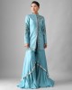 Light Blue Jacket with Double Flair Pallazzo (SB1004)
